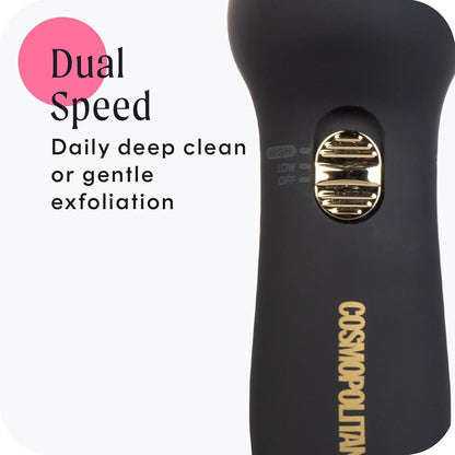 Electric Face Cleansing Brush, Spin Brush for Face, Facial Brush for Skin Cleansing and Exfoliating, Face Spin Brush for Acne, Cleaning Skin & Makeup Removal, Pore Cleaner, Black & Gold