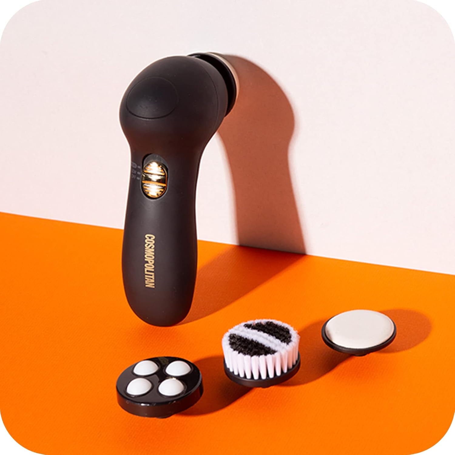 Electric Face Cleansing Brush, Spin Brush for Face, Facial Brush for Skin Cleansing and Exfoliating, Face Spin Brush for Acne, Cleaning Skin & Makeup Removal, Pore Cleaner, Black & Gold