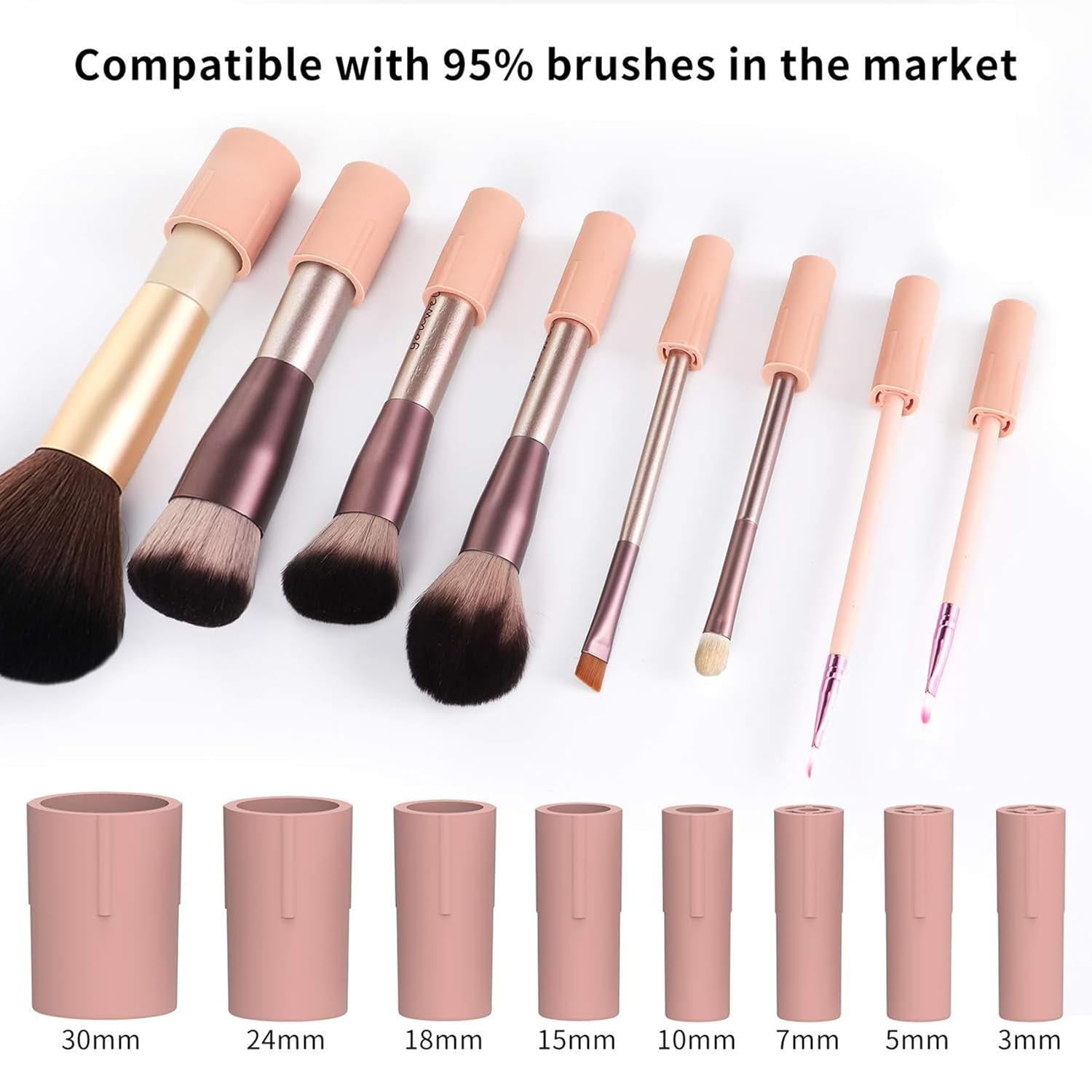 Electric Makeup Brush Cleaner, Multi-Functional Makeup Brush Cleaner Machine with 8 Brush Collars, Automatic Spinner with Cleaning Bowl, Professional Makeup Brush Tools