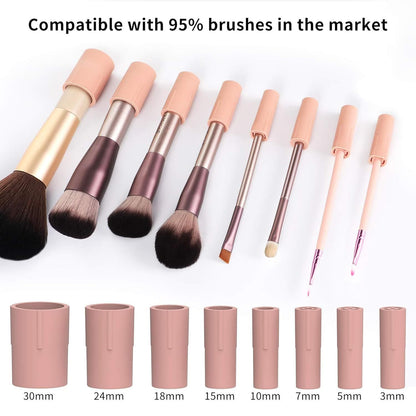 Electric Makeup Brush Cleaner, Multi-Functional Makeup Brush Cleaner Machine with 8 Brush Collars, Automatic Spinner with Cleaning Bowl, Professional Makeup Brush Tools