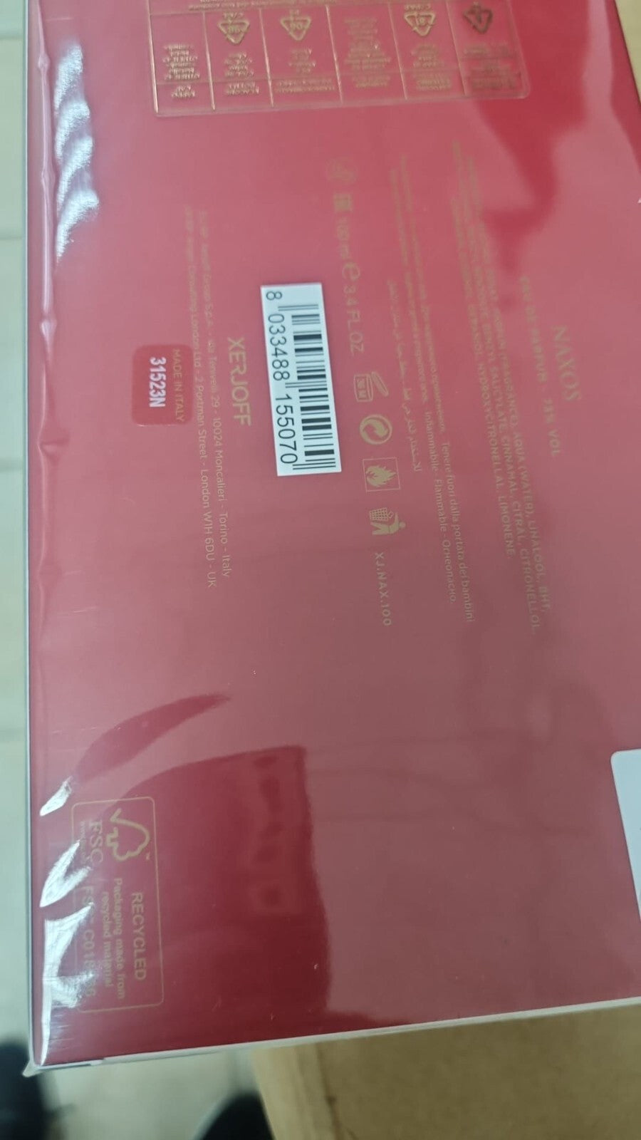 Xerjoff 1861 Naxos Unisex Eau De Parfum 3.4 Oz